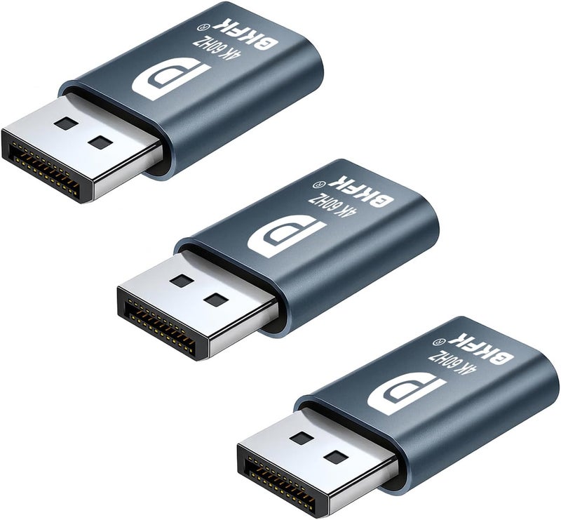 BKFK 4K@60Hz DisplayPort Headless Dummy Plug - Supports 1080p-240Hz EDID Emulator Dongle 60Hz for Crypto Mining, Remote Servers, and Virtual Desktops (DP-4K/60Hz-3Pack) - Image 1